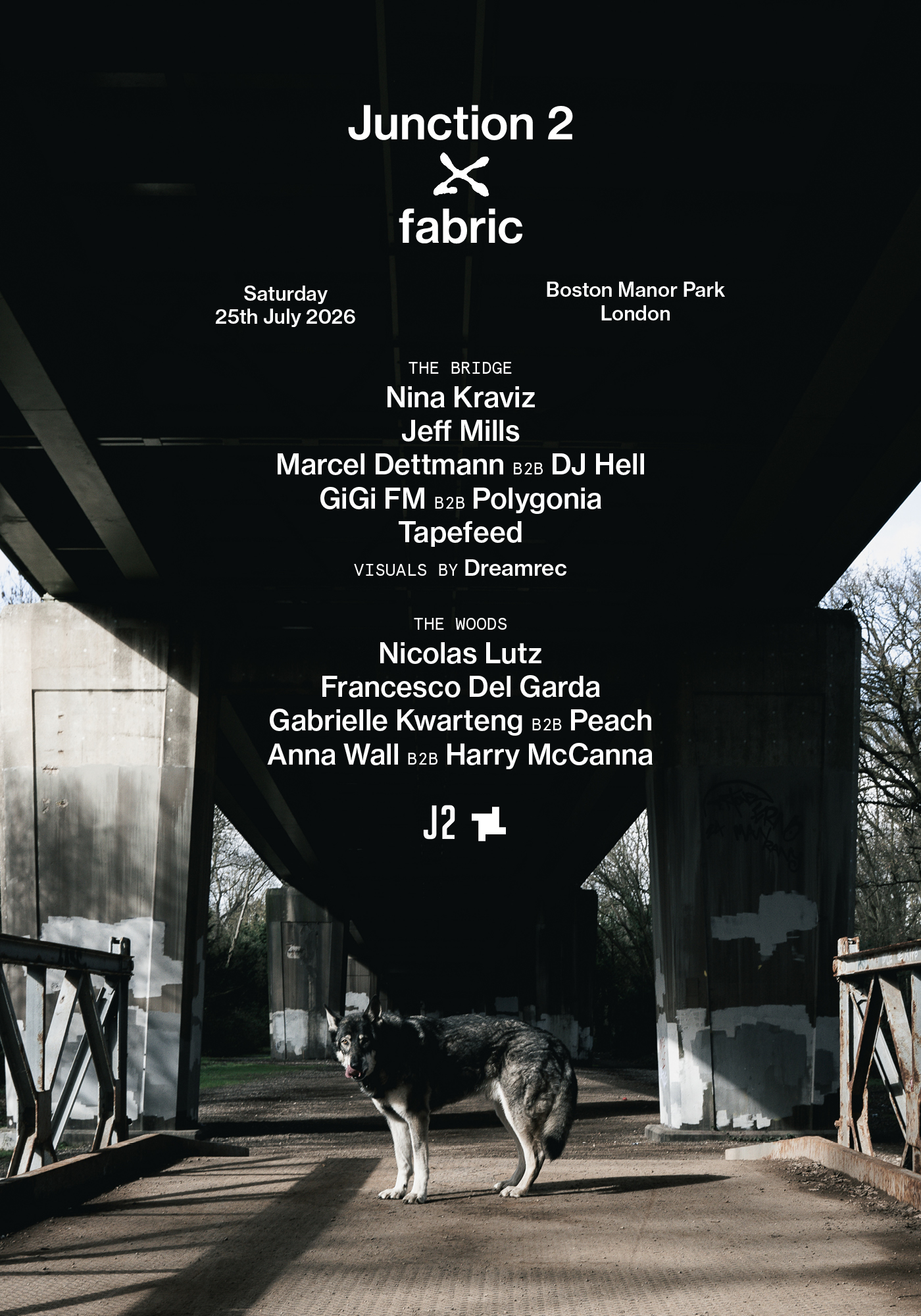 Junction 2 x fabric: Nina Kraviz, Jeff Mills, Marcel Dettmann, DJ Hell, Nicolas Lutz, Peach