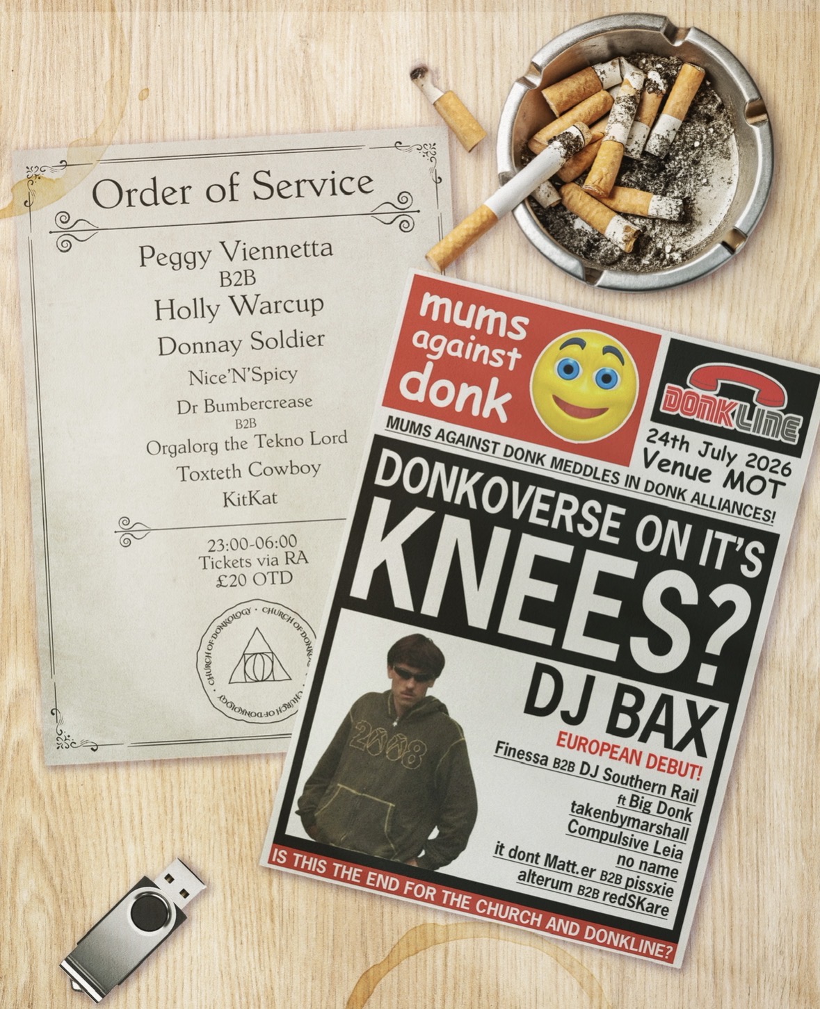 Mums Against Donk X Church of Donkology X Donkline