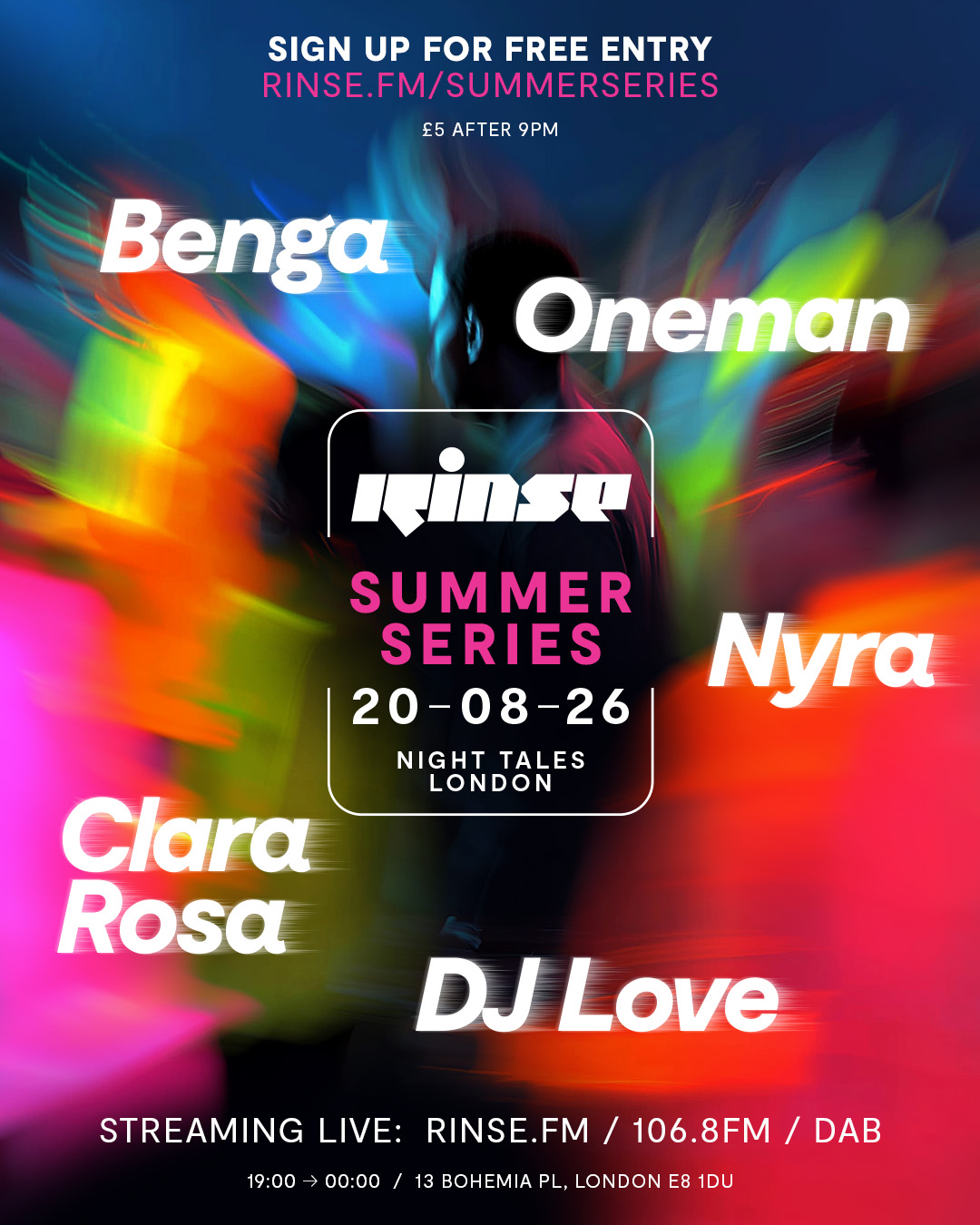Rinse Summer Terrace Party ft. Benga, Oneman, Nyra + more