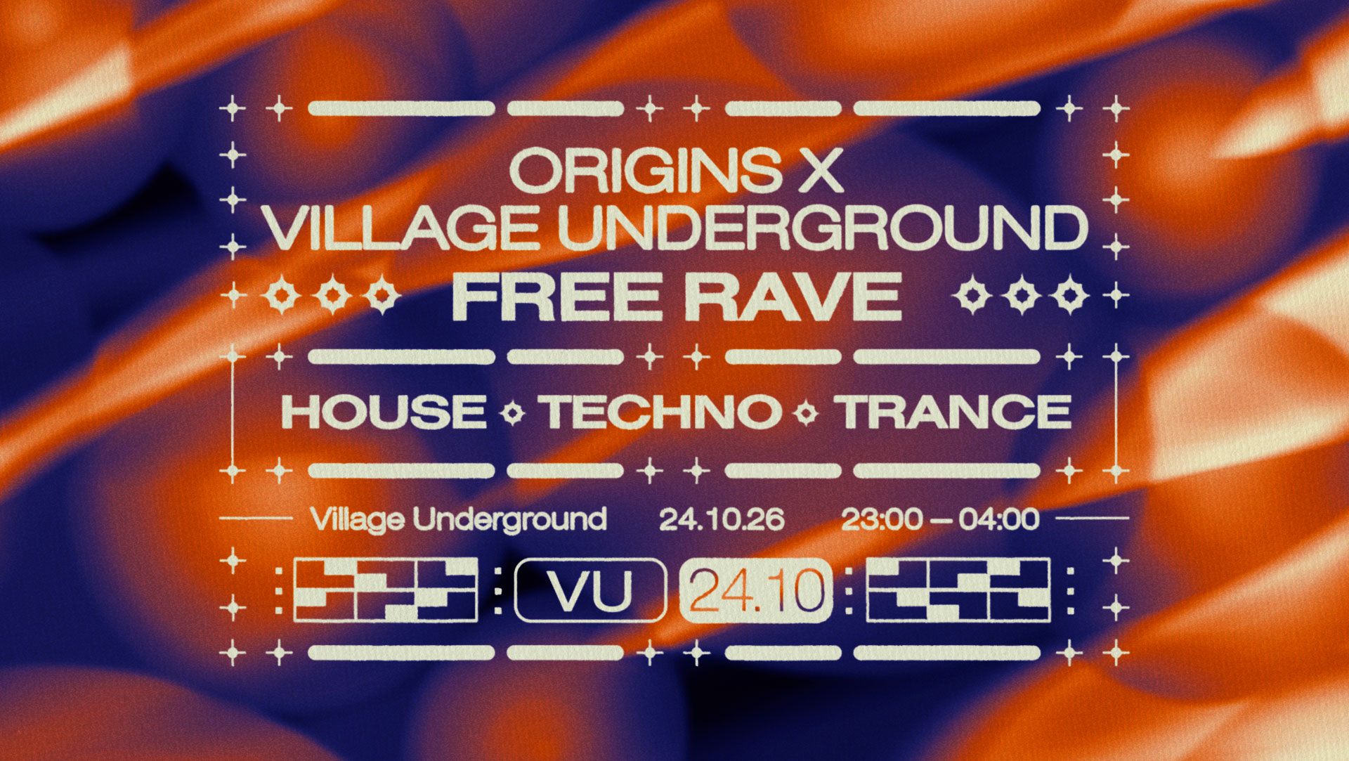 Origins x VU Free Rave: House Techno Trance