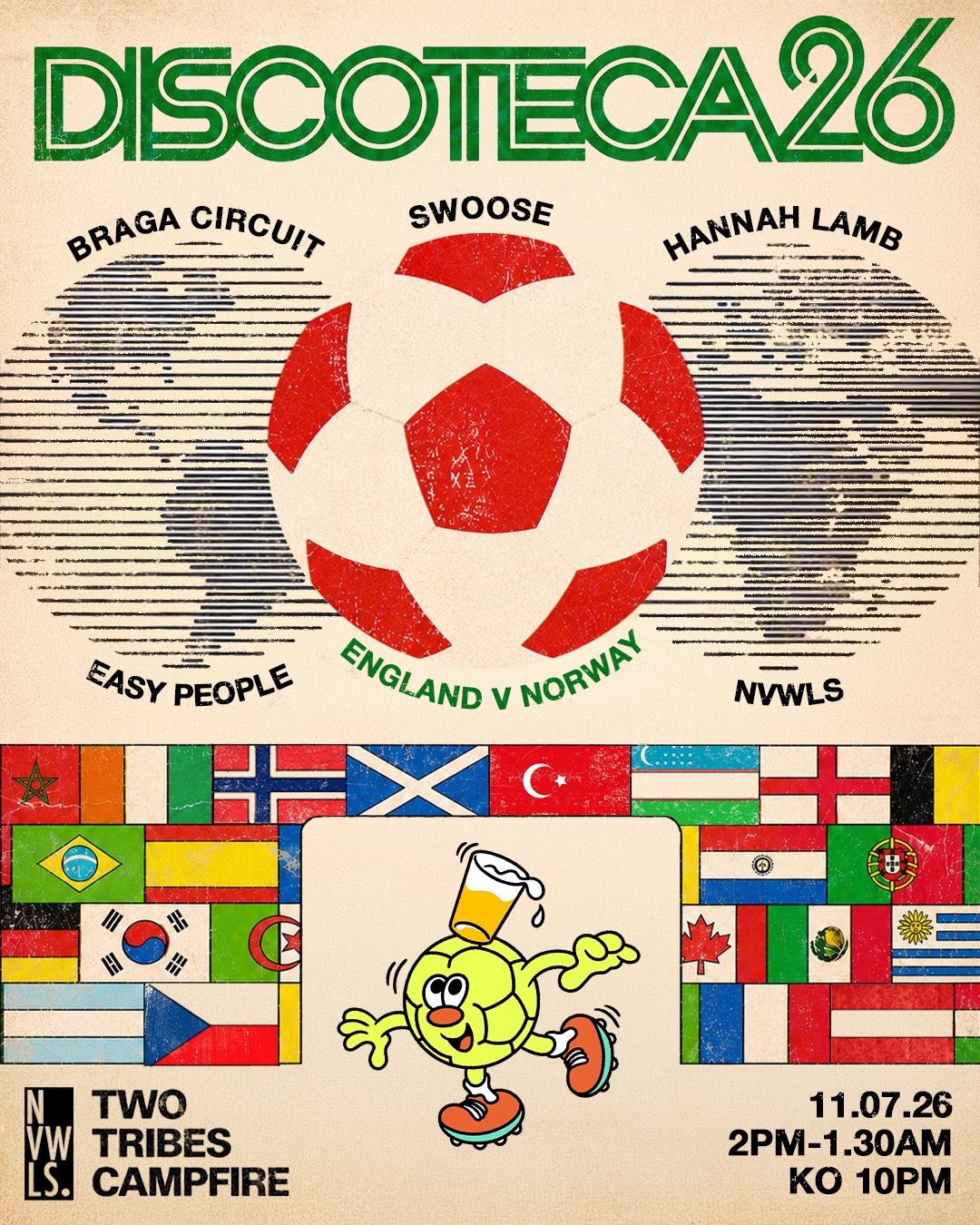 NVWLS World Cup Discoteca with Swoose, Braga Circuit, Hannah Lamb + ENG v NOR